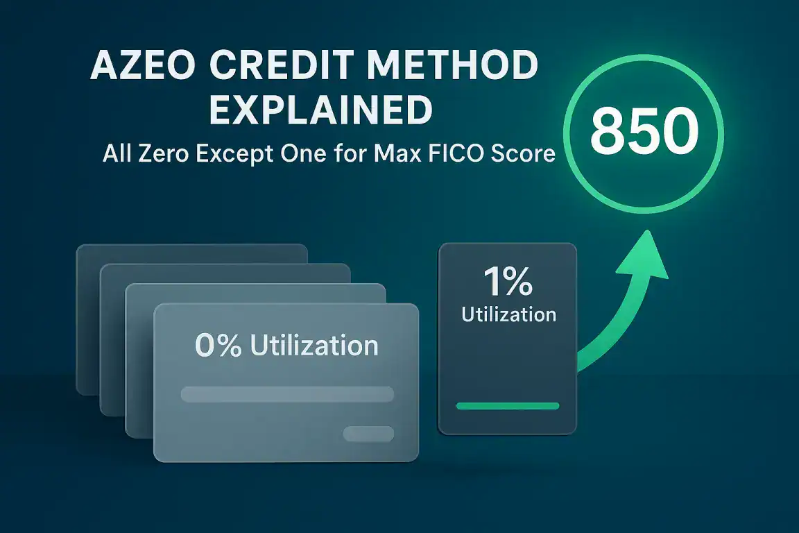 AZEO Method explained - All Zero Except One credit card strategy to boost FICO score